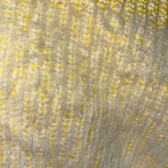 NWOT Free People Yellow Sunbright Slouchy Knit  Fuzzy Sweater - Picture 10 of 11